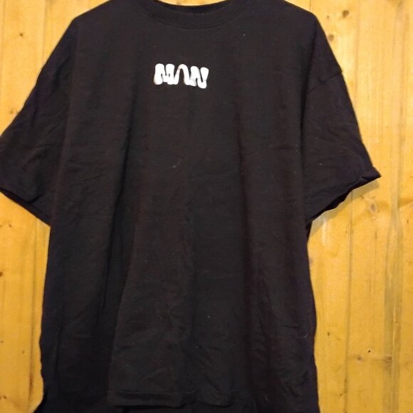 Men's Black Oversized Large Boohoo Man Puff Graphic T-Shirt - Picture 3 of 5